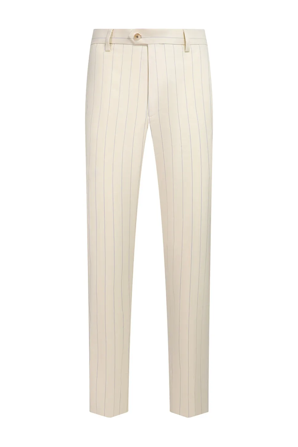 Branco 3 Peça Pinstriped Men Prom Suits