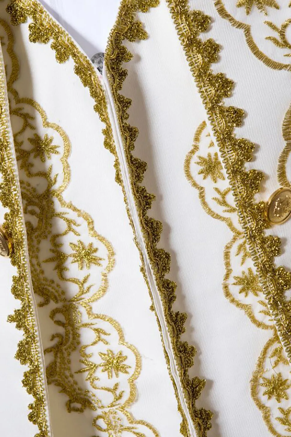 Branco 3 Peças Lapela Shawl Terno de Festa