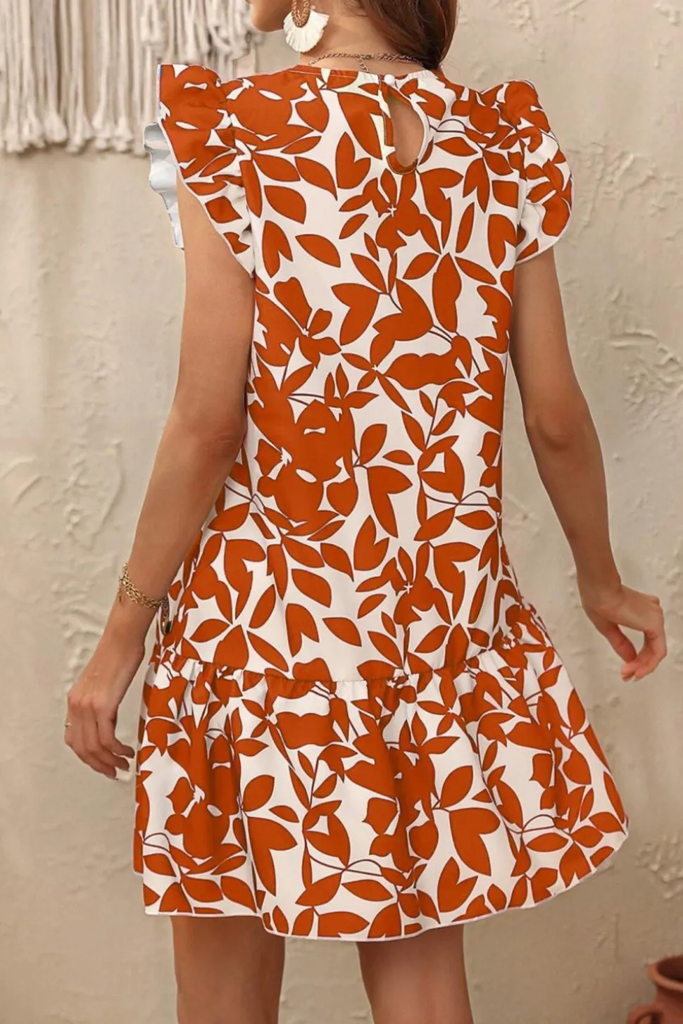 Branco Azul Flores Linha-A Sem Mangas Mini Vestido Verão