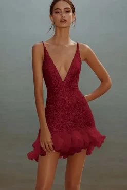 Branco Bodycon Esparguete Alças Lantejoulas Vestido Curto de Formatura