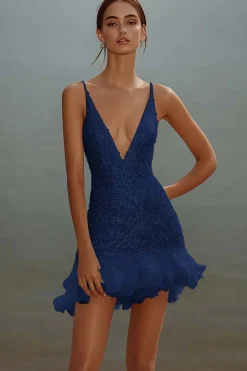 Branco Bodycon Esparguete Alças Lantejoulas Vestido Curto de Formatura
