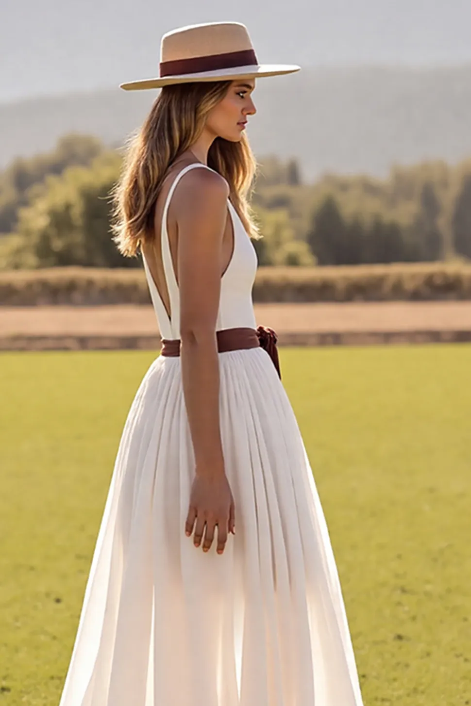 Branco Decote em V Linha-A Sweep/Brush Trem Vestido de Noiva com Fenda