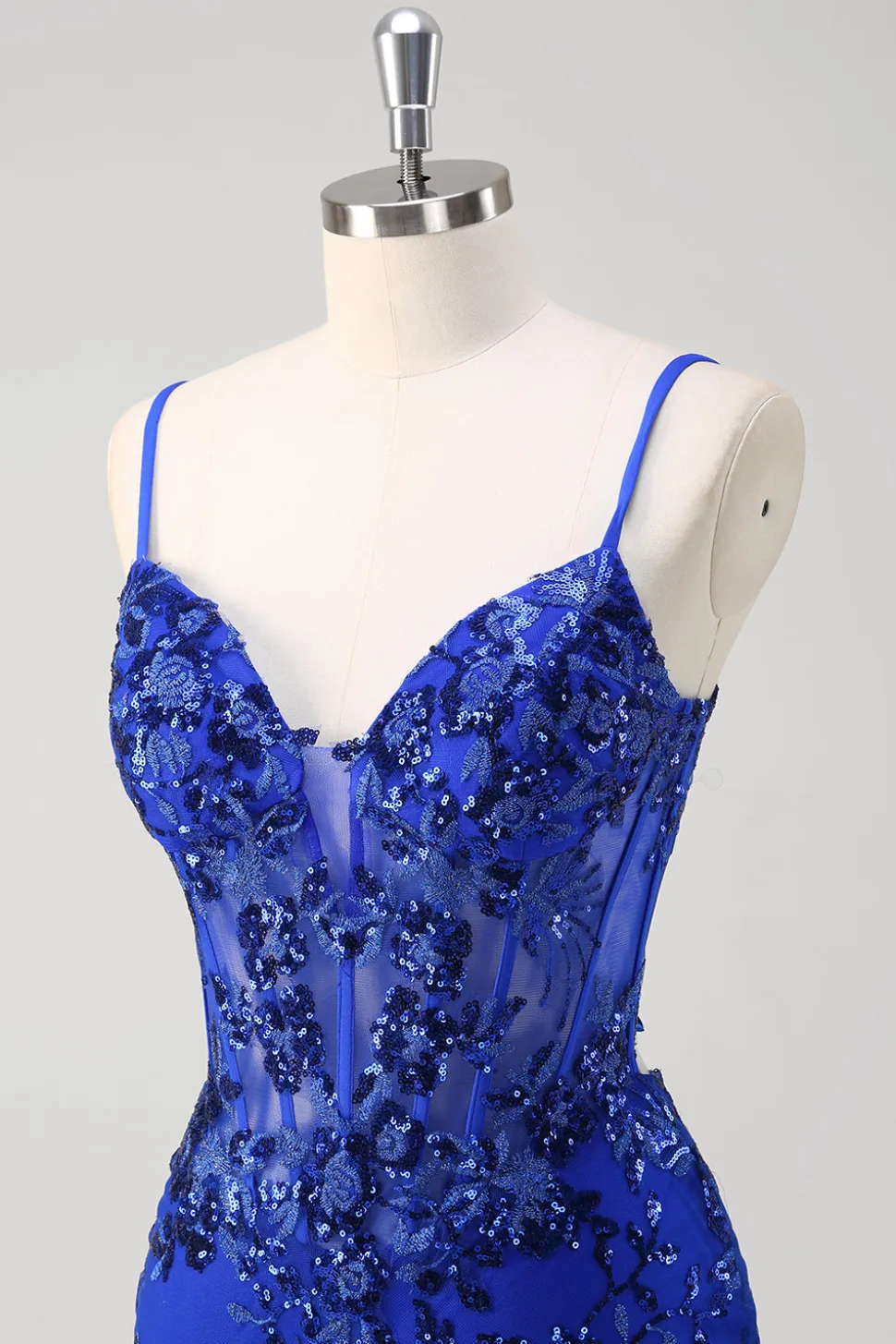 Brilhante Verde Escuro Sereia Esparguete Correias Corset Sequined Bordado Tulle Long Prom Dress