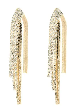Brincos de Baile Com Contas Dourado