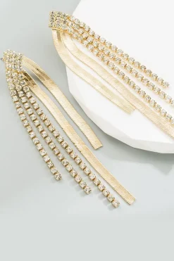 Brincos de Baile Com Contas Dourado