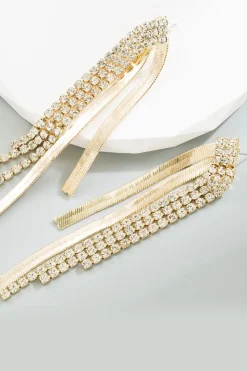 Brincos de Baile Com Contas Dourado