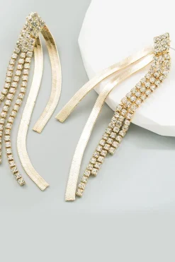 Brincos de Baile Com Contas Dourado