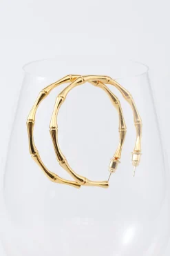 Brincos de círculo dourado