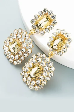 Brincos de Festa Com Contas Dourado