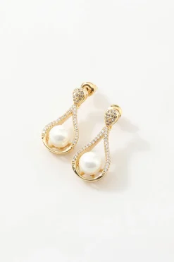 Brincos de gota de água de pérola