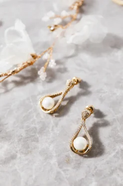Brincos de gota de água de pérola