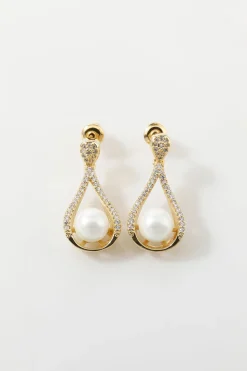 Brincos de gota de água de pérola