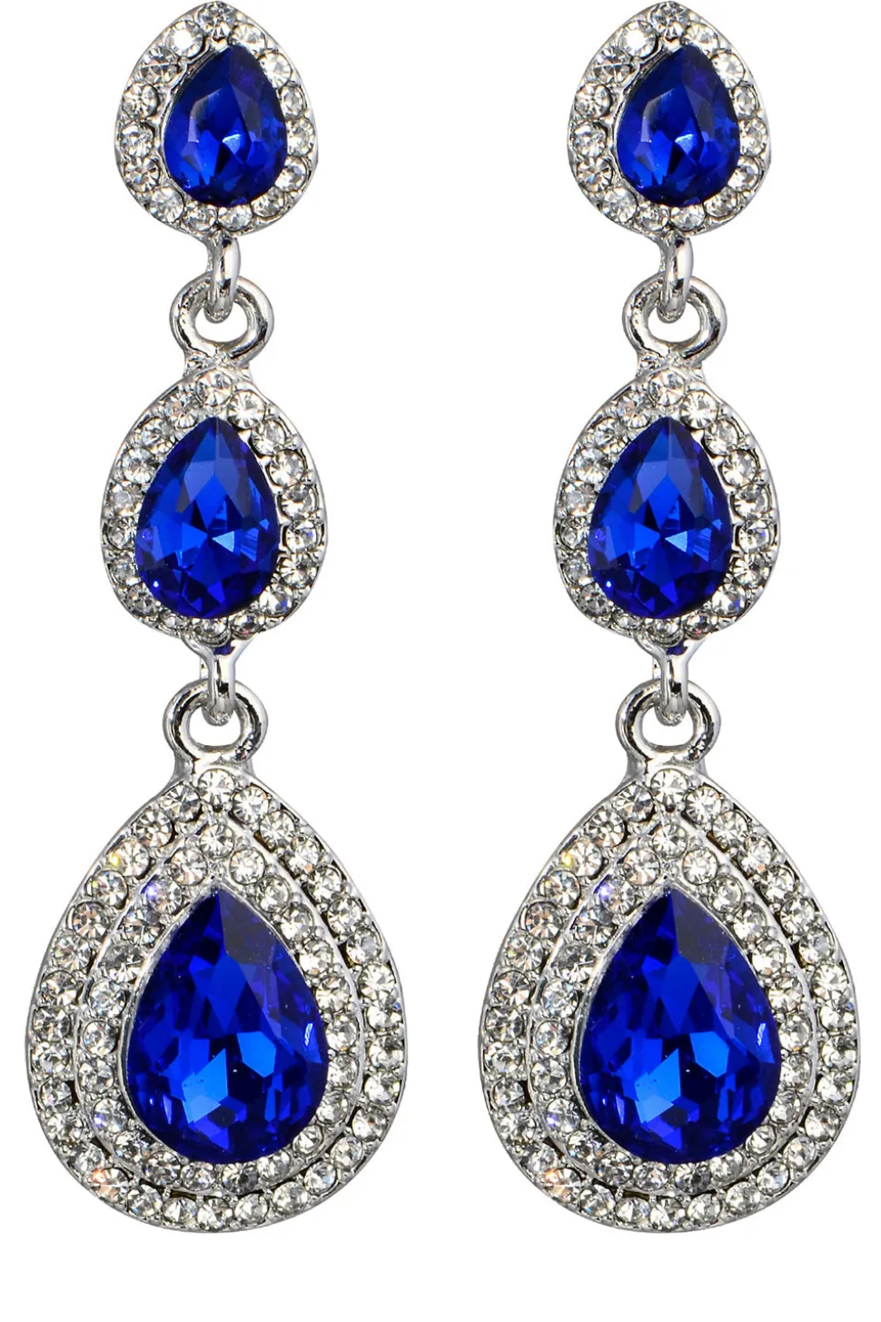 Brincos de strass verde escuro