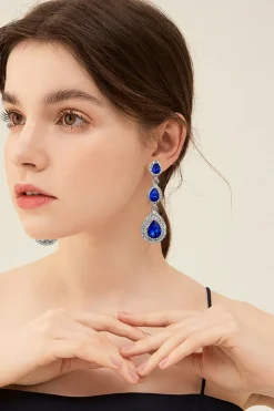 Brincos de strass verde escuro