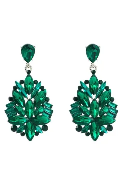 Brincos do Baile Vermelho Rhinestones