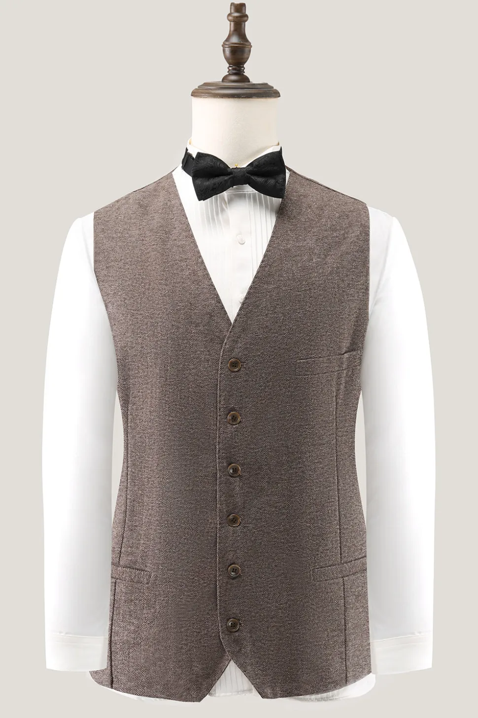 Brown Notched Lapel 3 Piece Single Breasted Men's Prom Suits