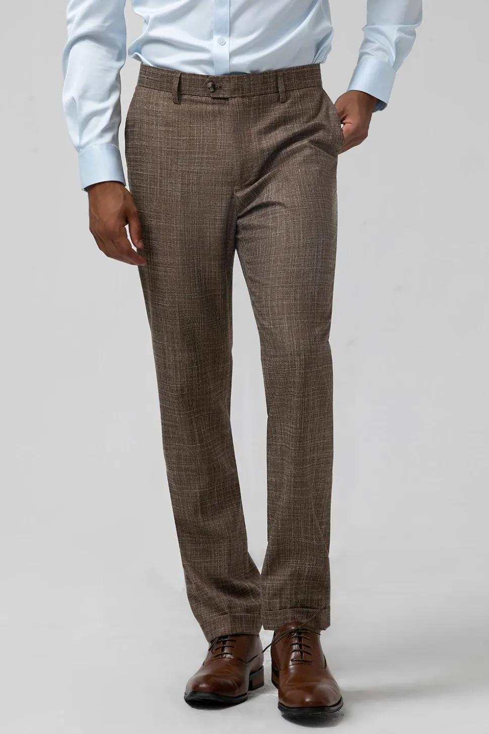 Brown Peak Lapel 3 Peça Single Breasted Homens Prom Ternos