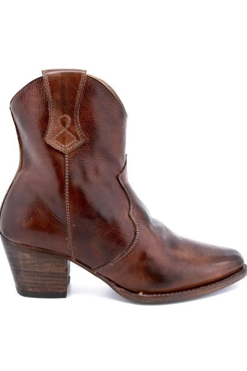 Brown PU Couro Chunky Steels Boho Botas