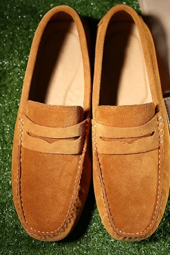 Brown Suede Party Men Shoes