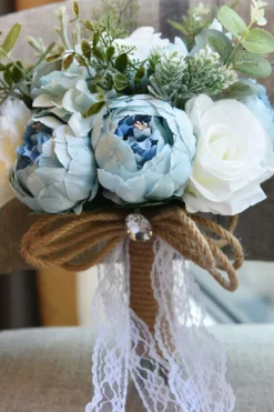 Buquê de casamento artificial rosa