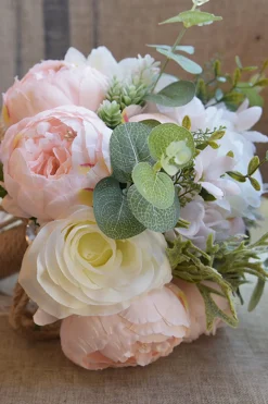 Buquê de casamento artificial rosa