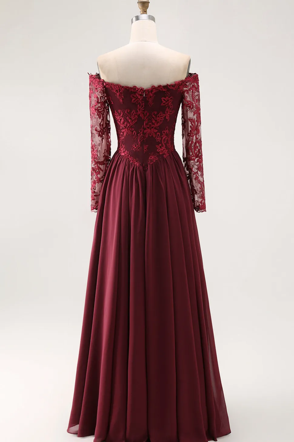Cabernet Uma Linha Strapless Mãe do Vestido de Noiva com Renda