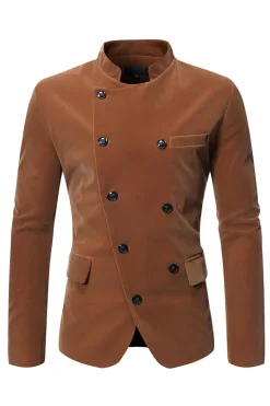 Café duplo peito blazer masculino