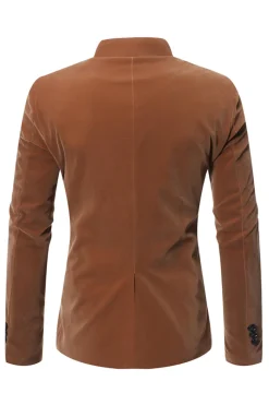 Café duplo peito blazer masculino