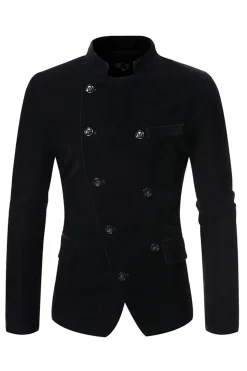 Café duplo peito blazer masculino