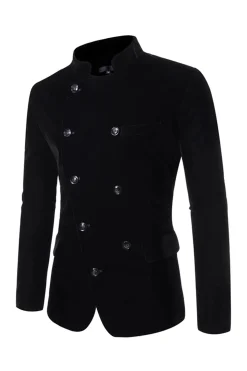 Café duplo peito blazer masculino