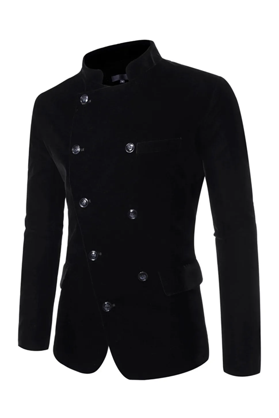 Café duplo peito blazer masculino