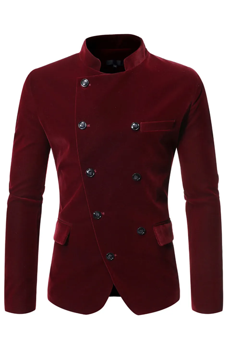 Café duplo peito blazer masculino