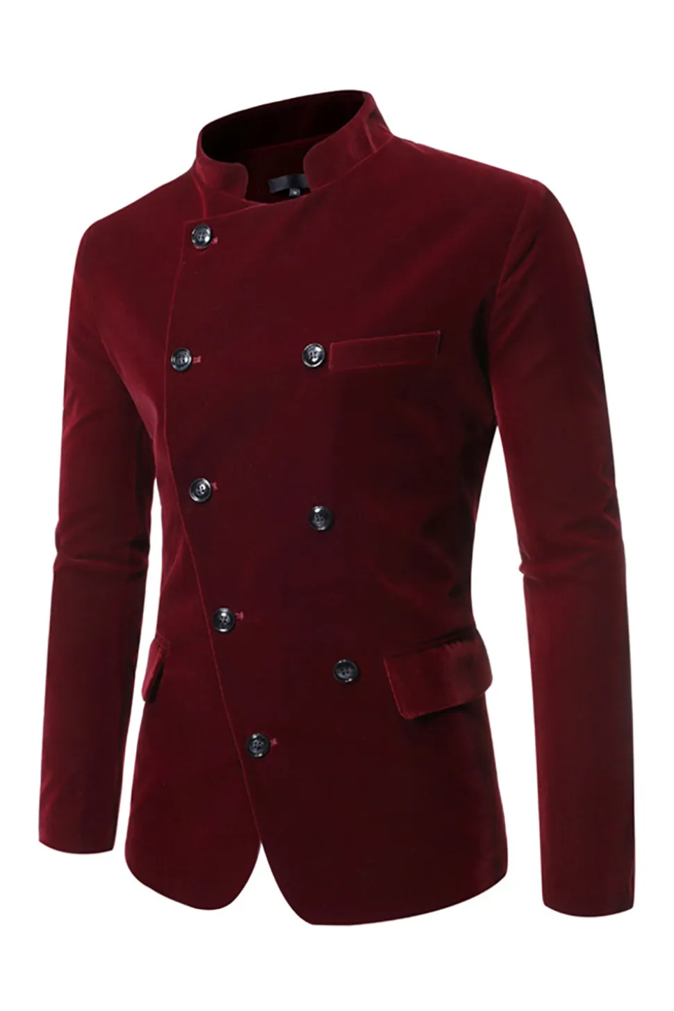 Café duplo peito blazer masculino