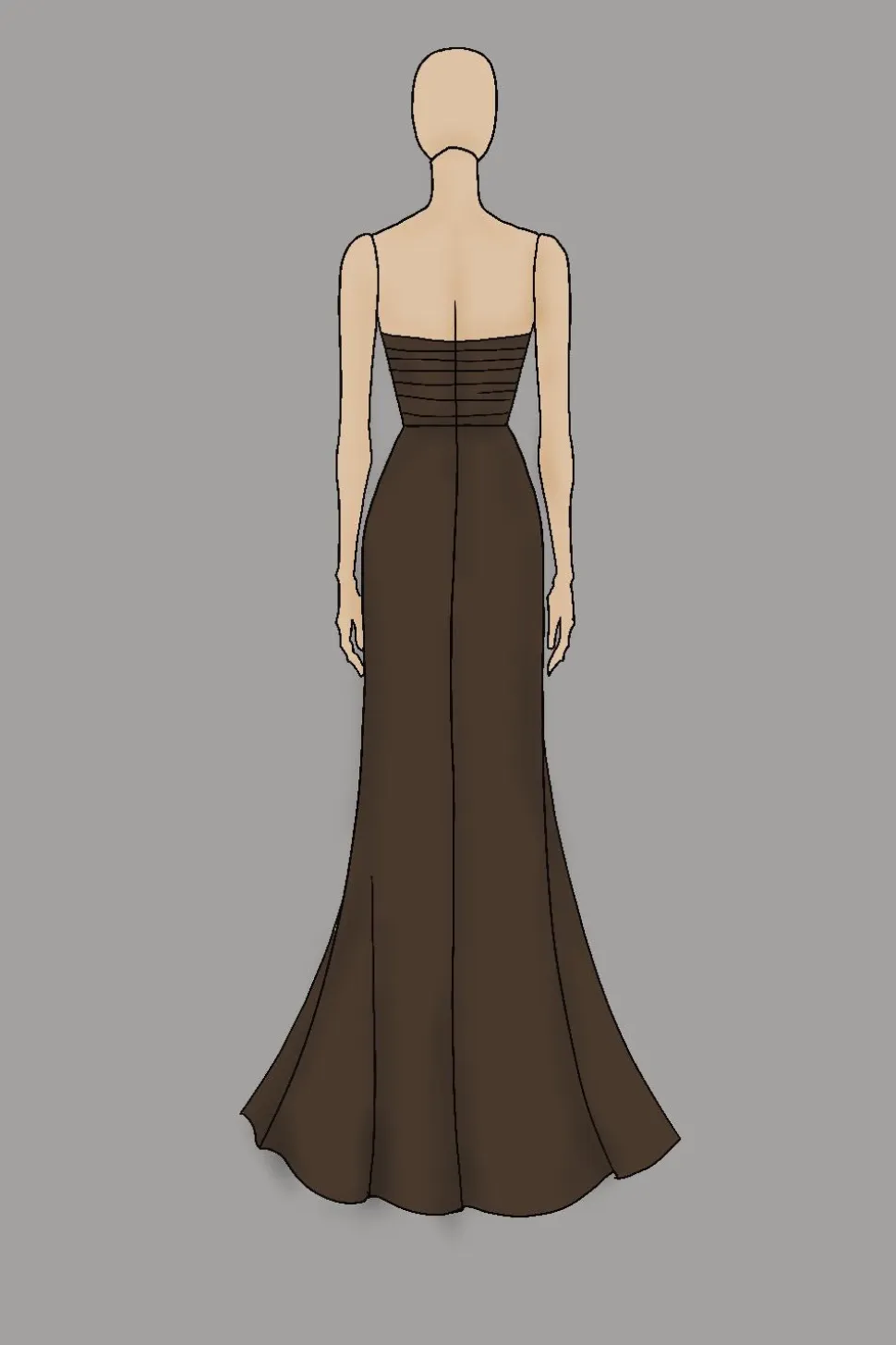 Café Jersey Bainha Strapless Ruched Gala Dress