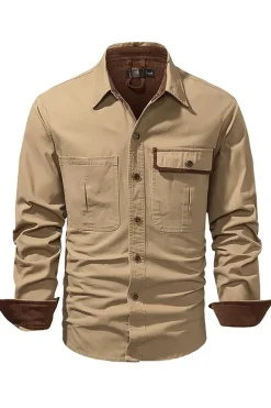Camisa de Algodão Azul Marinha