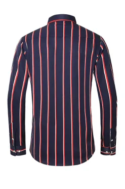 Camisa de Manga Comprida Preto Vermelho Mais Tamanha