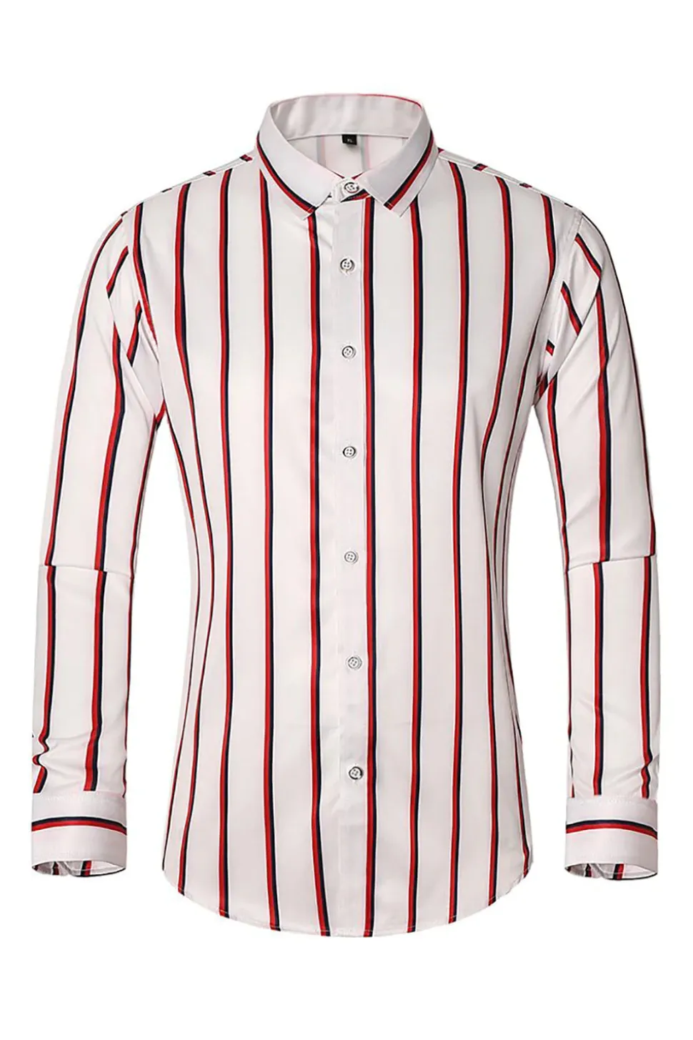 Camisa de Manga Comprida Preto Vermelho Mais Tamanha