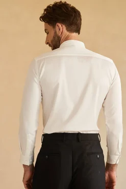 Camisa de terno branco manga comprida