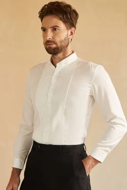 Camisa de terno branco manga comprida
