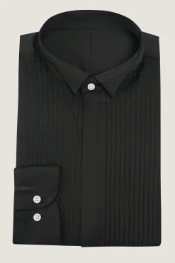 Camisa de terno manga comprida preto