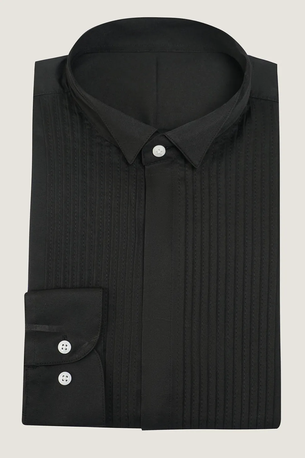 Camisa de terno manga comprida preto