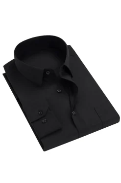 Camisa de terno manga comprida preto