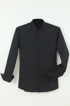 Camisa de terno manga comprida preto