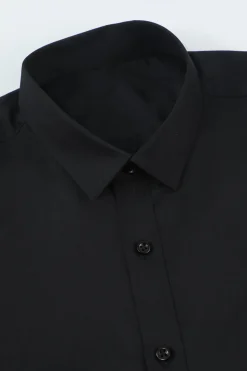 Camisa de terno manga comprida preto