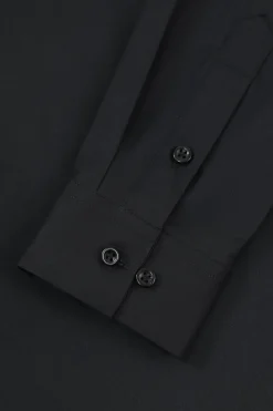 Camisa de terno manga comprida preto