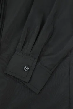 Camisa de terno manga comprida masculino preto