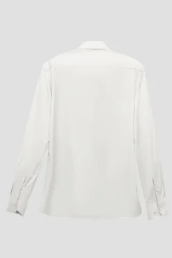 Camisa de terno masculino mangas compridas branco