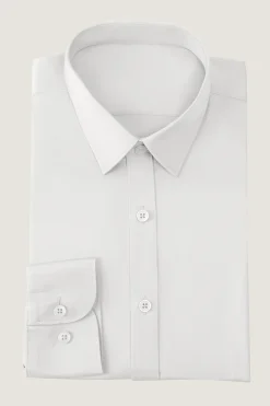 Camisa de terno masculino mangas compridas branco