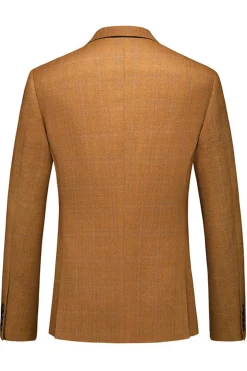 Caramelo Peaked Lapela 3 Peças Fatos de Baile de Formatura Masculino
