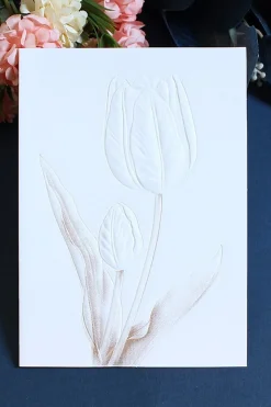 Cartões de convite simples de impressão de flores